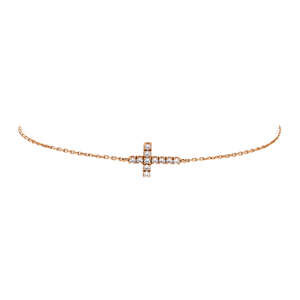 Cartier Symbols Cross Bracelet 18K Rose Gold with Diamonds